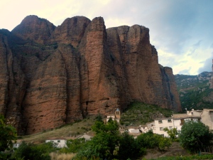 Riglos looming over the little deserted village