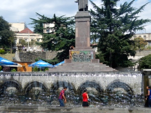 Kids playing in the fountain, Tbilisi